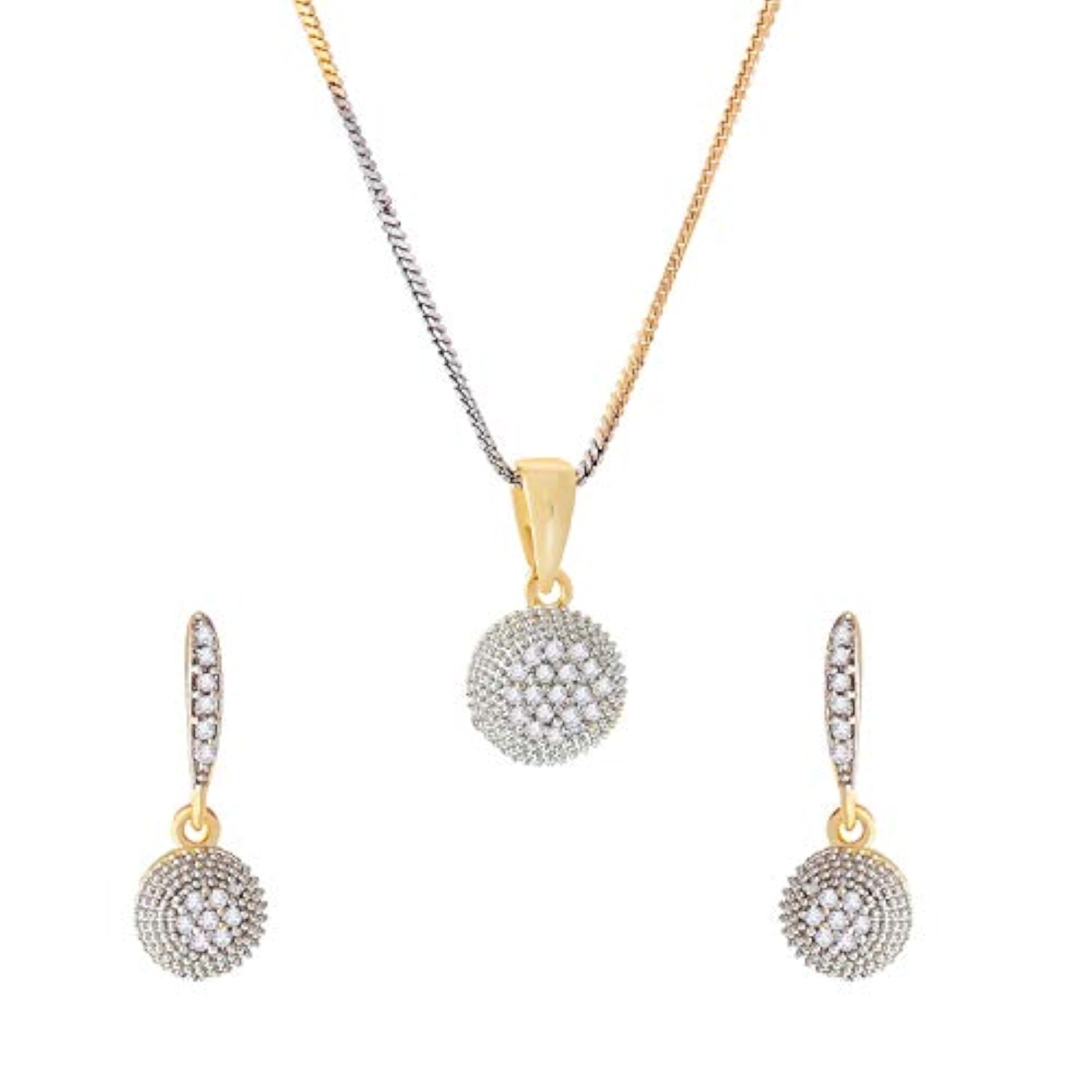 Heart Shape Ad Pendant Necklace Set & Big Size Pendant (Design 7)